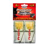 Predator Mouse Disposable Wooden Mouse Trap - 4-Pack