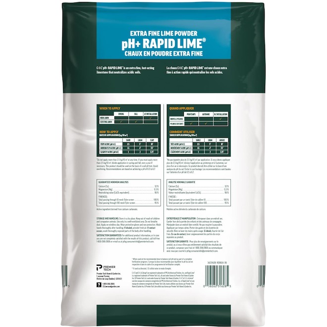 C-I-L pH+ Extra Fine Fast Release Rapid Lime Lawn Fertilizer - 15 kg Bag