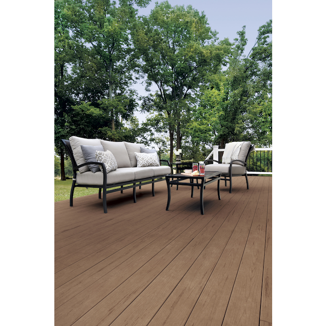 TimberTech Terrain Brown Oak 12-ft Grooved Deck Board