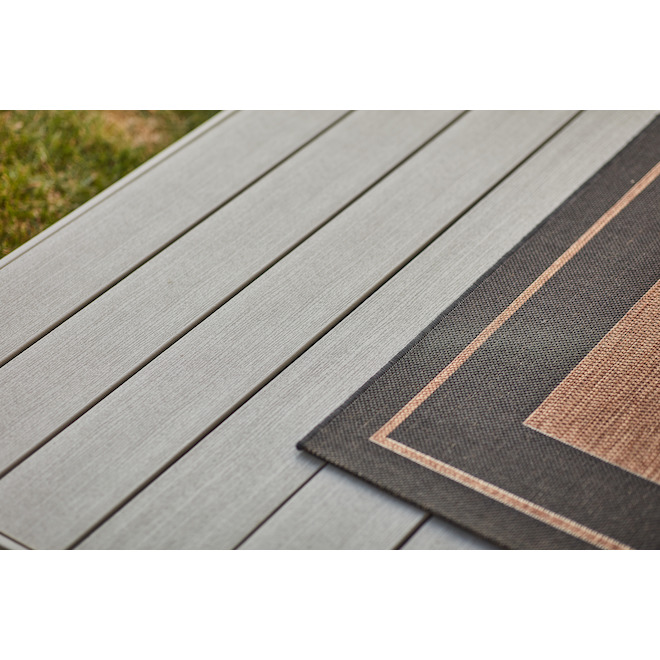 TimberTech 12-ft Maritime Grey Composite Grooved Deck Board