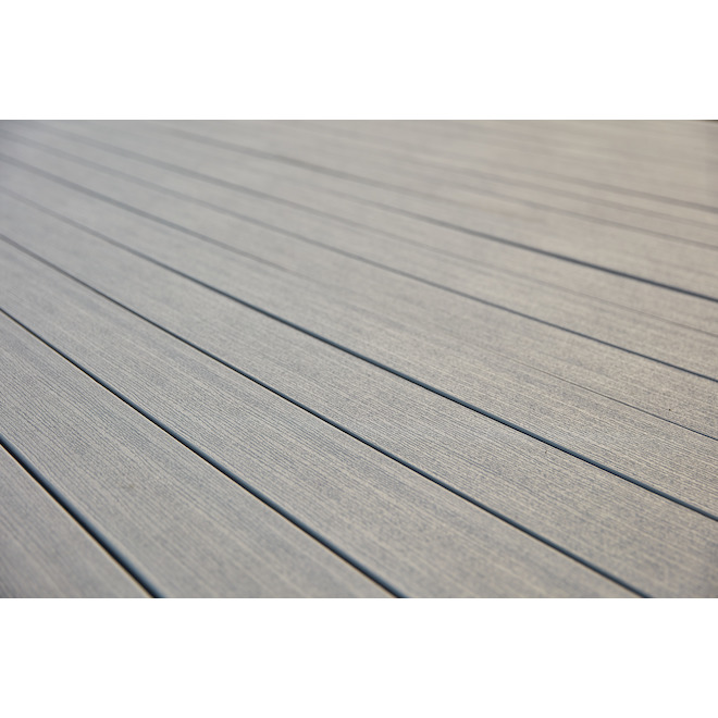 TimberTech 16-ft Maritime Grey Composite Grooved Deck Board