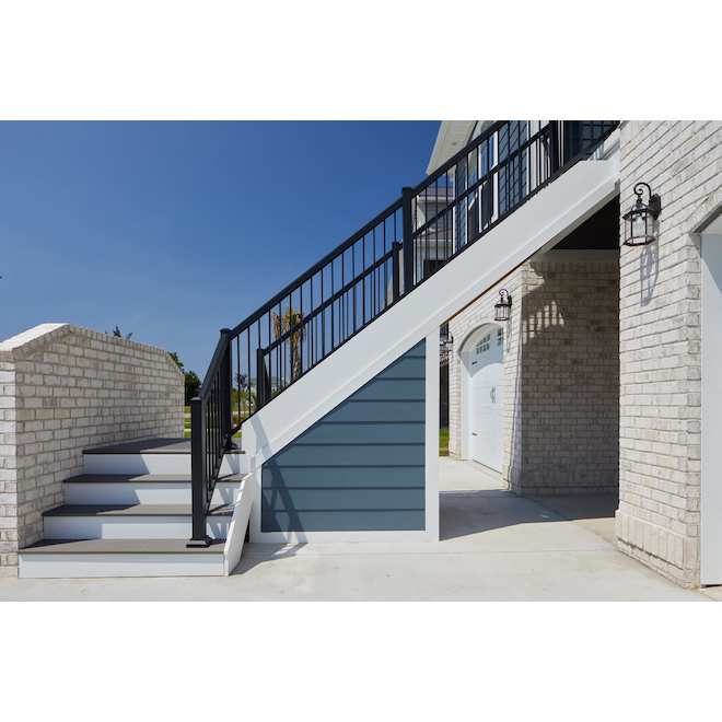 Impression Rail Express Stair Railing Kit Pre-Assembled in Aluminum 36-in x 6-ft - Black