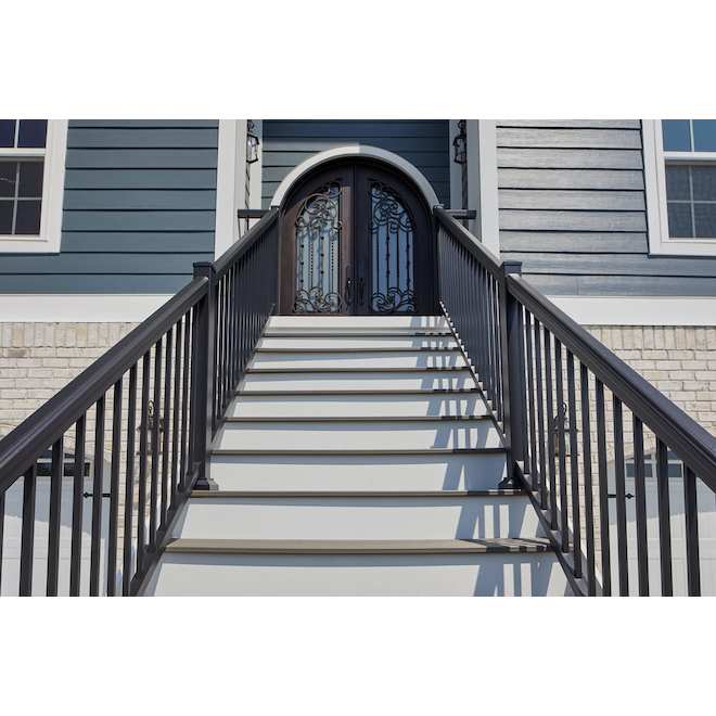 Impression Rail Express Stair Railing Kit Pre-Assembled in Aluminum 36-in x 6-ft - Black