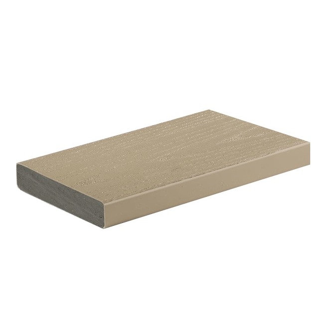 TimberTech Harvest Square Decking Board in PVC of 1 x 5.5-in x 12-ft - Brownstone