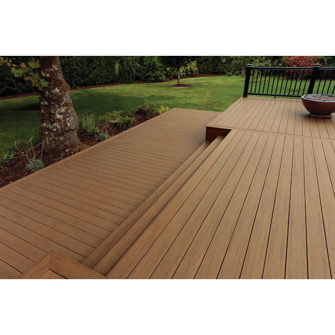 Planche de bordure de terrasse TimberTech Antique Leather de 12 pi x 12 po