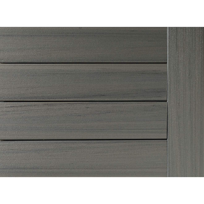 Planche de terrasse en composite rainurée Prime+ de Timbertech, Sea Salt Gray, 20 pi