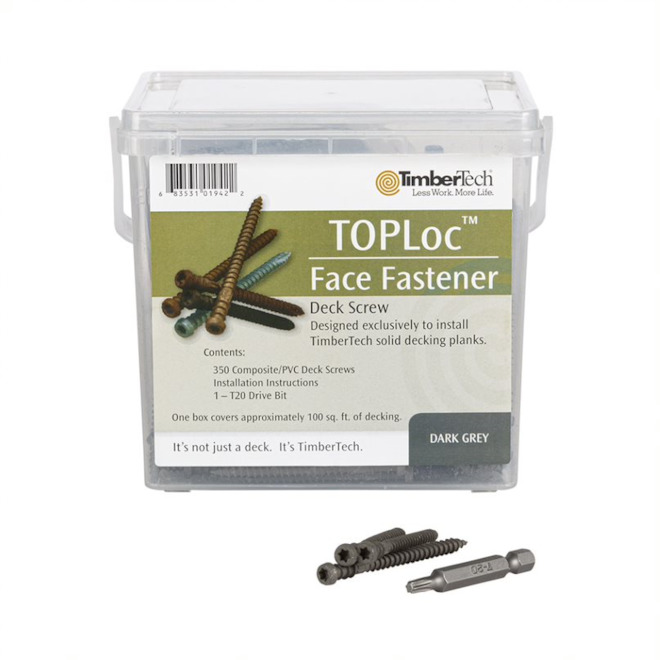 TimberTech TopLoc 2 1/2-in Deck Screws - Dark Grey - 350-Pack - 100-sq. ft.