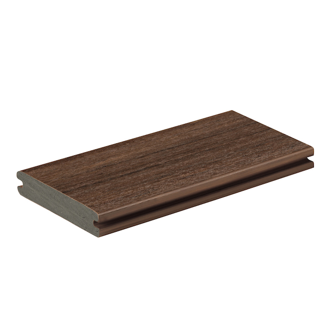 TimberTech Azek English Walnut 12-ft VC Grooved Decking Board