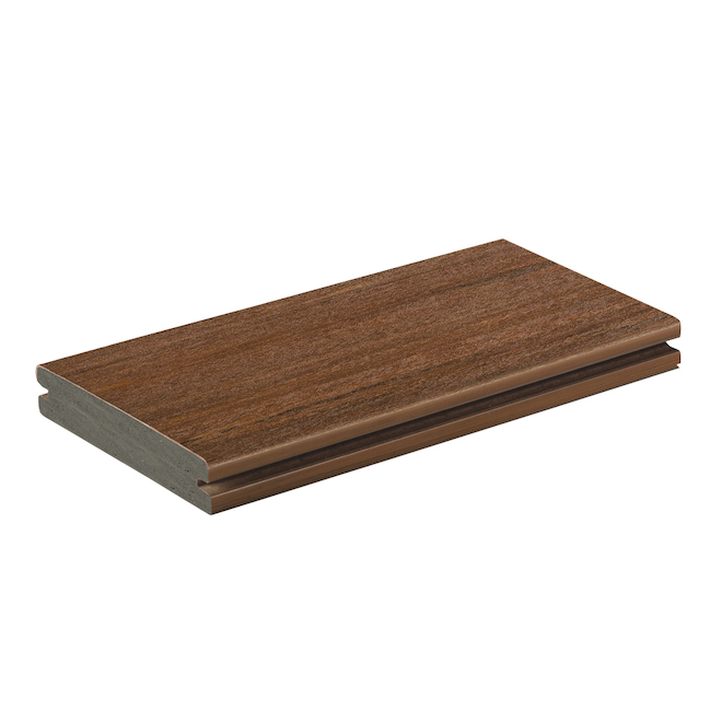 TimberTech Azek Mahogany 12-ft VC Grooved Decking Board