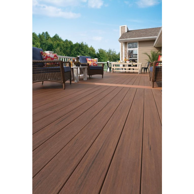 TimberTech Azek Mahogany 12-ft VC Grooved Decking Board