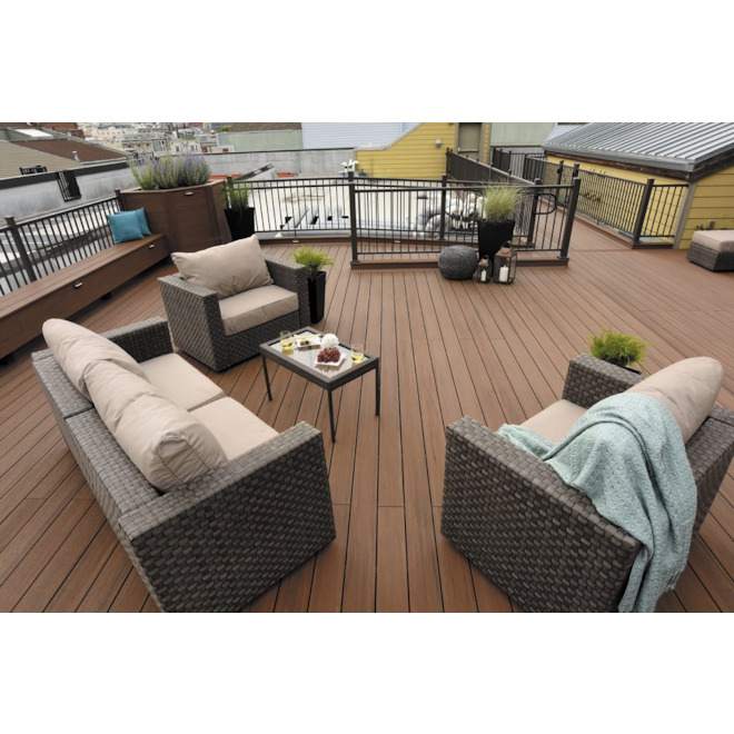 TimberTech Azek Mahogany 12-ft VC Grooved Decking Board