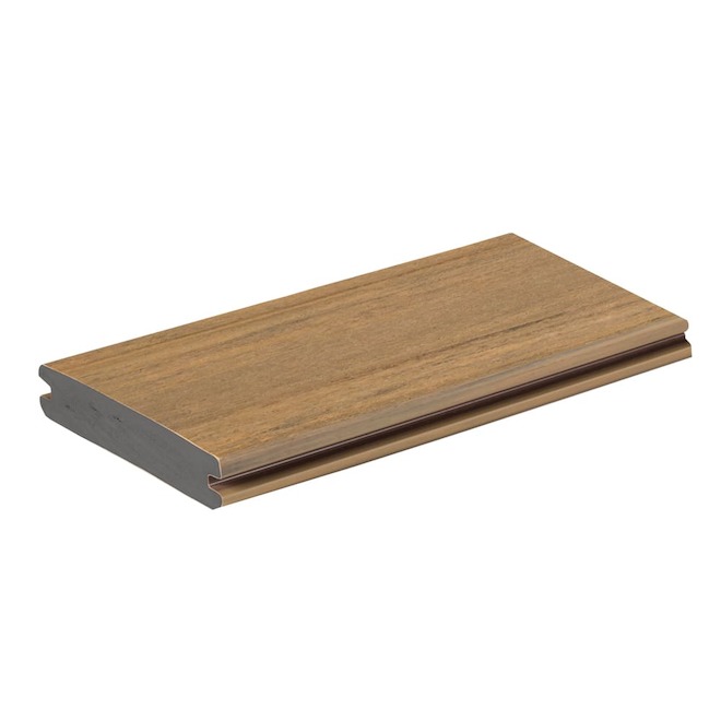TimberTech Azek Weathered Teak 16-ft VC Grooved Decking Board