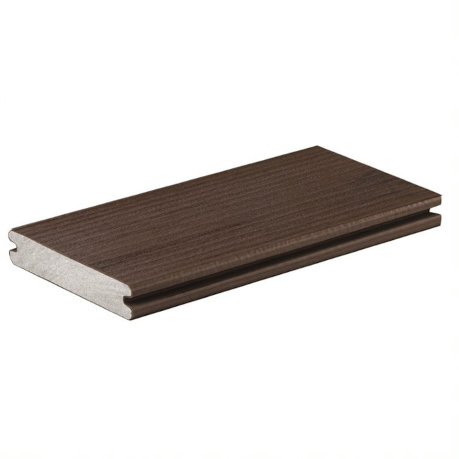 TimberTech Legacy Mocha 12-ft Grooved Decking Board