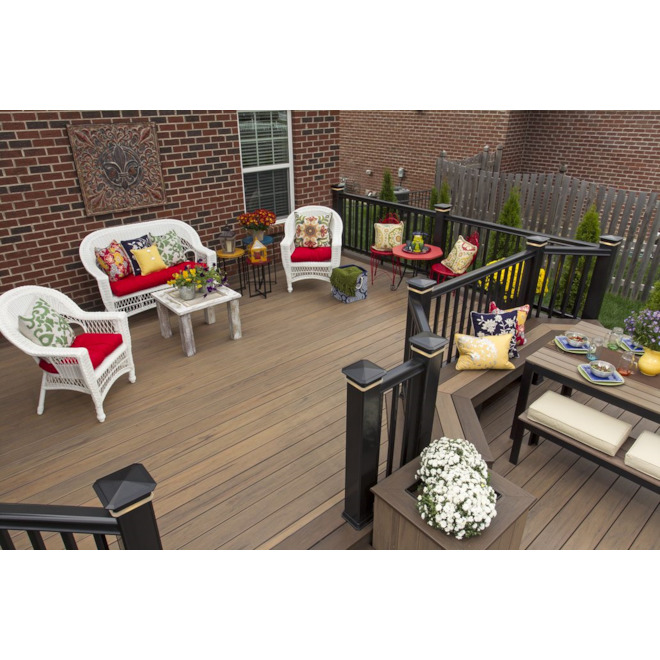 TimberTech Legacy Pecan 12-ft Grooved Decking Board