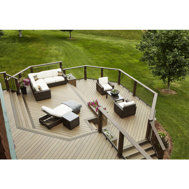 TimberTech Legacy Pecan 12-ft Grooved Decking Board