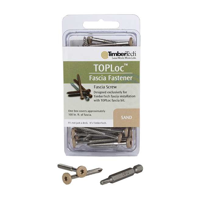 TimberTech TopLoc 1 3/4-in Fascia Screws - Stainless Steel - Sand - 100-Pack - 100-LFT