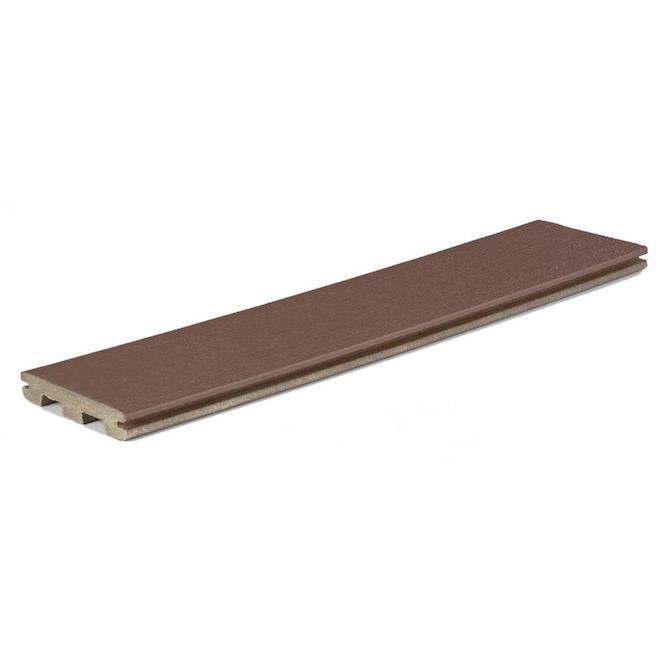 TimberTech Prime Collection 20-ft Dark Teak Grooved Composite Deck Board