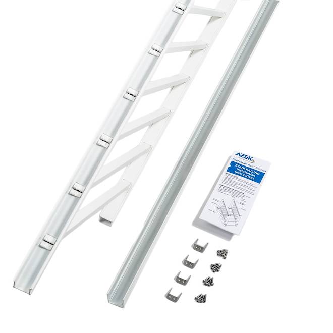 TimberTech Impression Rail Express 8-ft x 36-in Stair Universal Panel Kit - White