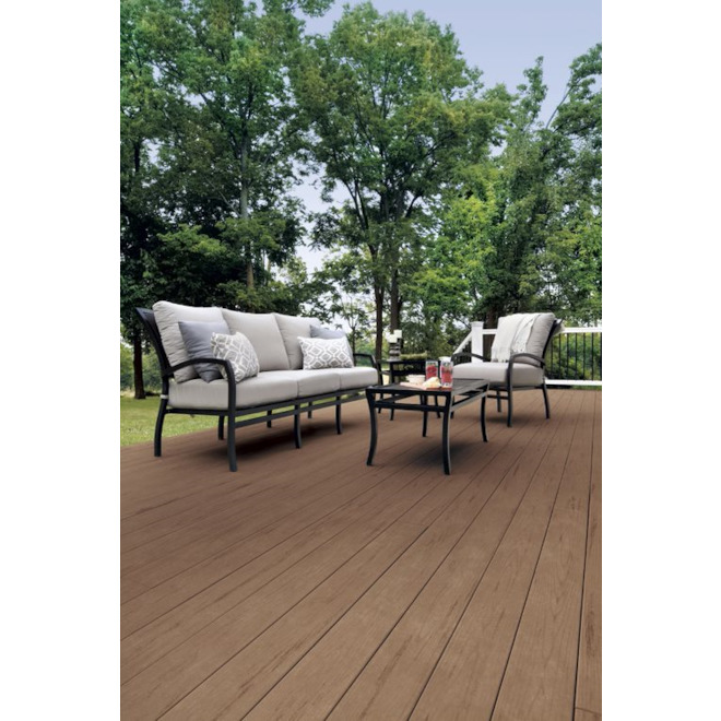 Planche de terrasse TimberTech Terrain Brown Oak de 20 pi