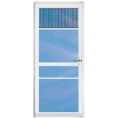Aluminart Regal Deluxe 2-Lite Storm Door - White Aluminum Full-View - Tempered Safety Glass - 36-in W X 80-in H