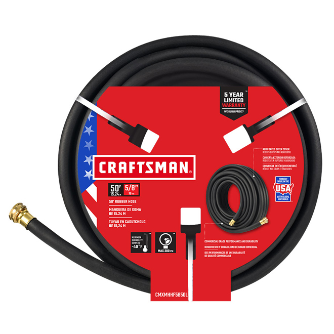 Craftsman 50-feet Rubber Hose