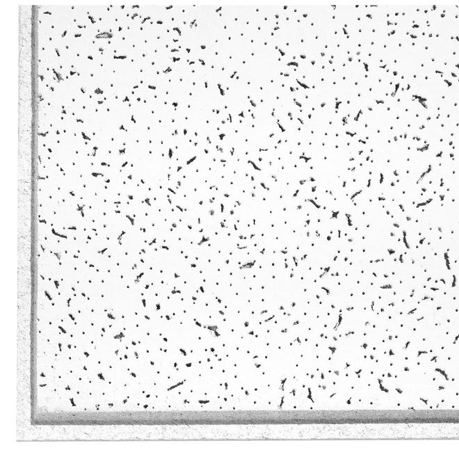 CertainTeed Grenada 2-ft x 4-ft x 1/2-in White Mineral Fibre Ceiling Tile Panels - 8/box