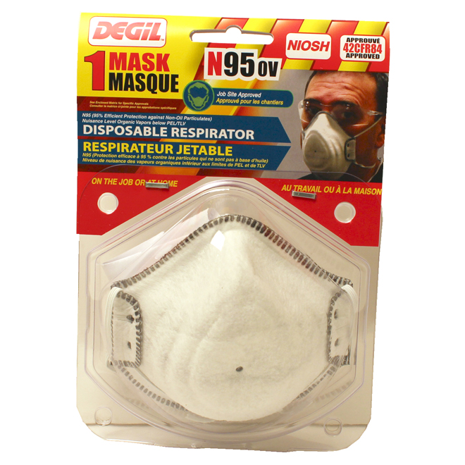 Degil Safety Disposable Mask - White - N95-Type - Carbon Filter