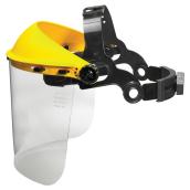 Degil Safety Headgear with Flip-up Visor - Yellow/Black - Clear Window - Adjustable