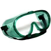 Lunettes de sécurité étanches Degil Safety, lentilles transparentes, contour vert, résistance aux chocs