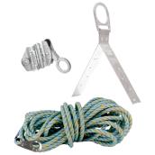 Degil Safety Cord 3-pc Set - Automatic Rope Brab - Vertical Lifeline - Snap Hook