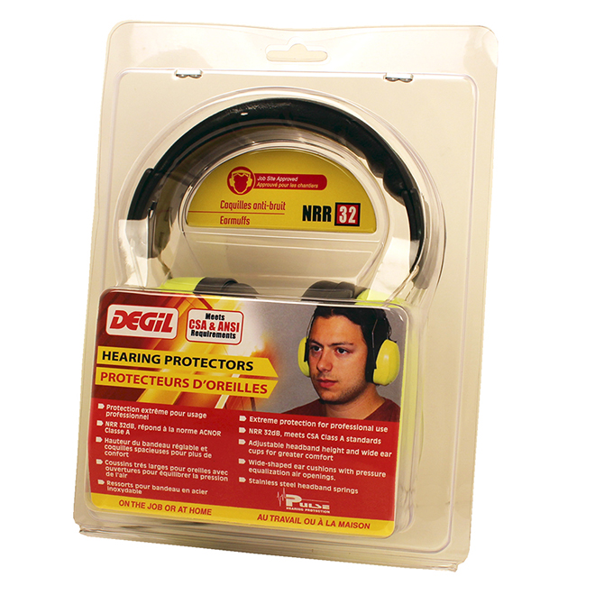 Protecteur auditif Degil Safety, ajustable, grands cache-oreilles, IRB 32  dB 77008A0
