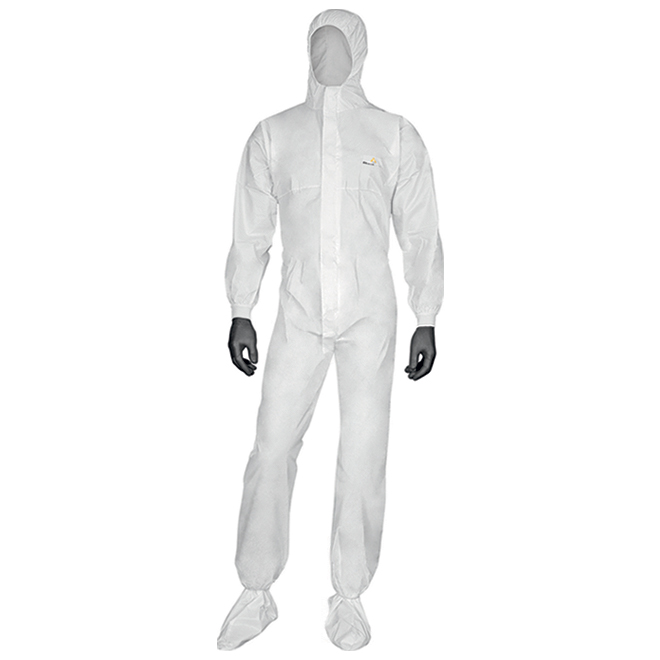 Degil Safety Disposable Coveralls - White - Elasticated Hood - Extra Large