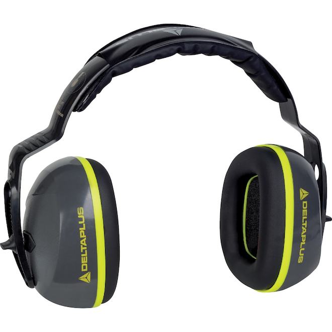 Delta Plus Earmuffs NNR21 in Black and Yellow Plastic