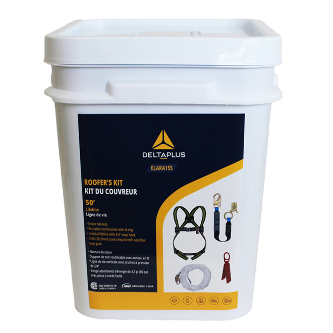 DeltaPlus Roofer's Kit 50-ft Fall Protection - 4-Piece