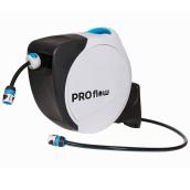 Pro Flow 60-ft 1/2-in Black and White Retractable Hose Reel