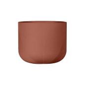 Garant Gavin Planter 14-in with Grooved Texture - Rose Terracotta