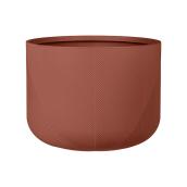 Garant Gavin Planter 18-in with Grooved Texture - Rose Terracotta