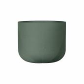 Garant Gavin Planter 18-in with Grooved Texture - Boreal Green