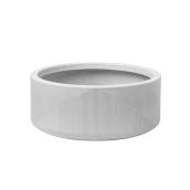 Garant Gavin Planter 15-in Bowl-Style with Grooved Texture - Light Grey