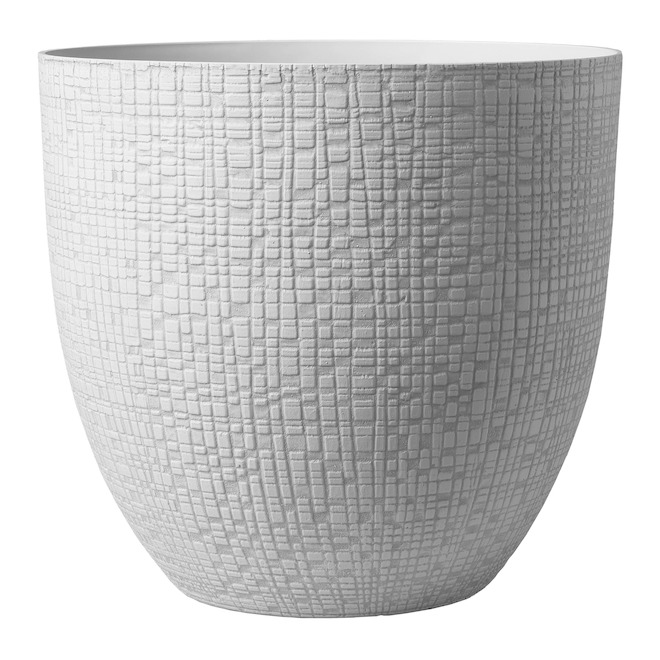 Garant Riley Planter 16-in with Stone Effect - Antique White