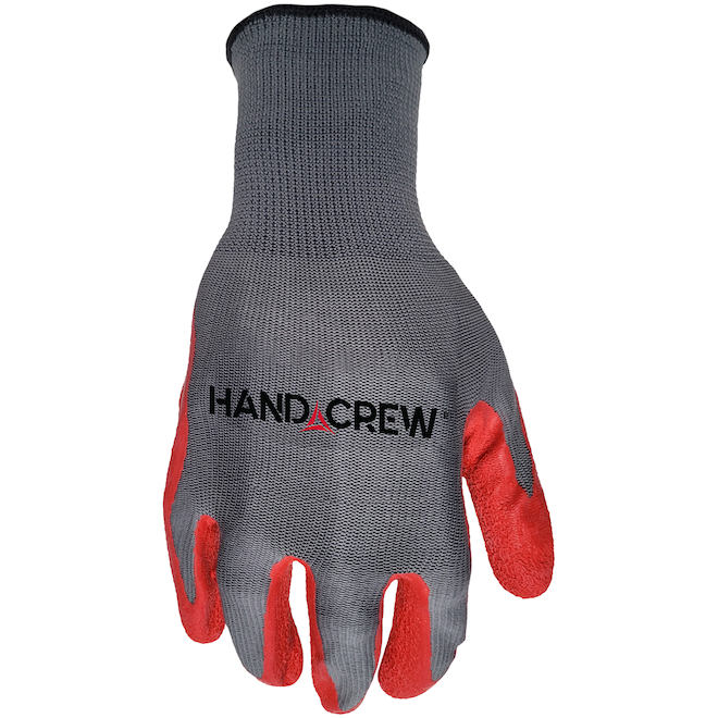 Gants de travail Handcrew avec enduit au latex grands, paquet de 3