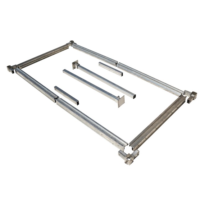 Dock Edge Dock Frame Set in Aluminum - 4 x 8-ft
