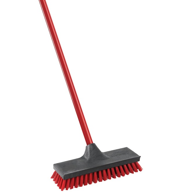 Brosse à récurer Libman plastique rouge 10,5 po