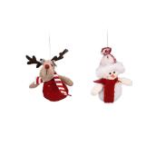 Celebrations by L&CO Assorted Plush Ornaments of 5.5-in