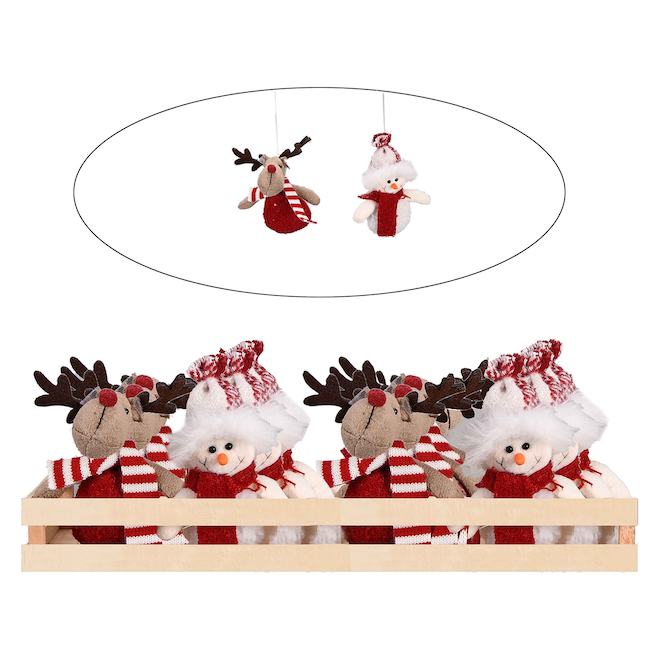 Ornements en peluche assortis Celebrations by L&CO 5,5 po