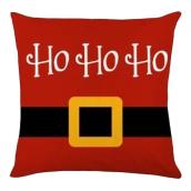 Celebrations by L&CO Decorative Ho Ho Ho 16-in Cushion in Red Fabric