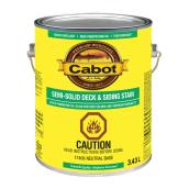 Cabot Semi-Solid Deck Stain - Neutral - Semi-Transparent - Water Repellent - 3.43-L