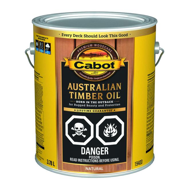 Cabot Australian Timber Oil Wood Stain - Neutral - Translucent - 3.78-L