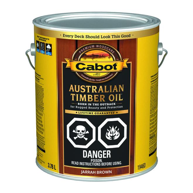 Cabot Australian Timber Oil 3.78-L Jarrah Brown Translucent Wood Sealer Stain
