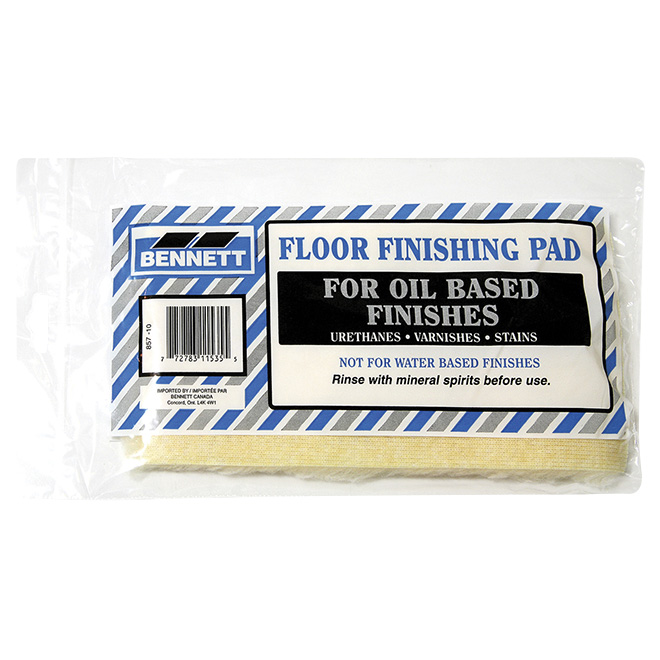 Bennett Floor Finishing Pad - For Oil-based Finishes- Rectangular - 10-in L x 5-in W